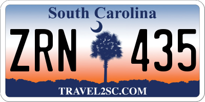 SC license plate ZRN435