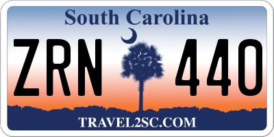 SC license plate ZRN440