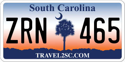 SC license plate ZRN465