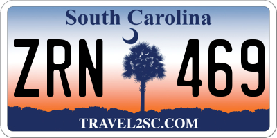 SC license plate ZRN469