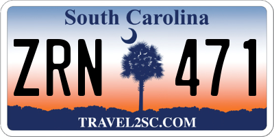 SC license plate ZRN471