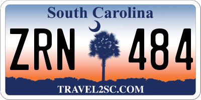 SC license plate ZRN484