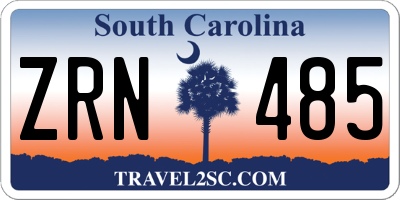 SC license plate ZRN485