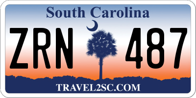 SC license plate ZRN487
