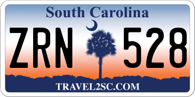 SC license plate ZRN528