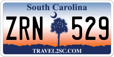 SC license plate ZRN529