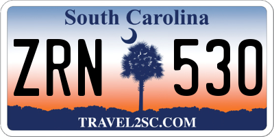SC license plate ZRN530