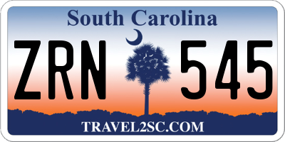 SC license plate ZRN545