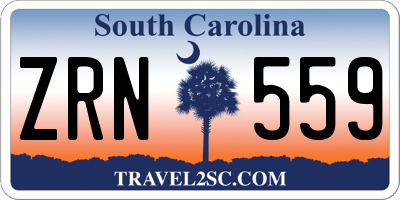 SC license plate ZRN559
