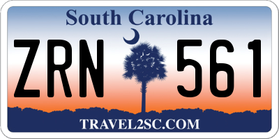 SC license plate ZRN561