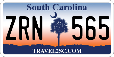 SC license plate ZRN565