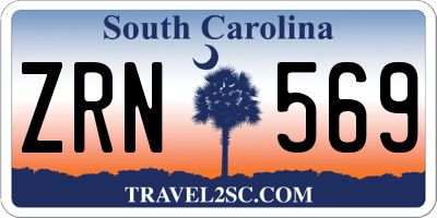 SC license plate ZRN569