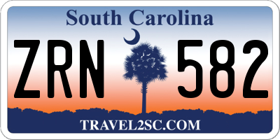 SC license plate ZRN582