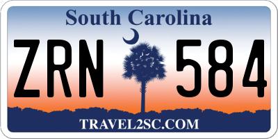 SC license plate ZRN584