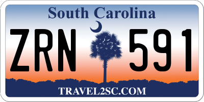 SC license plate ZRN591