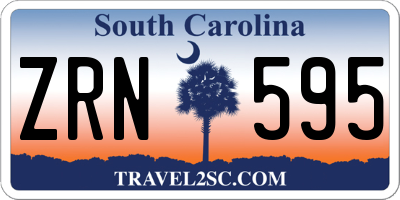 SC license plate ZRN595