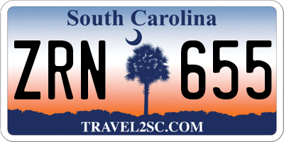 SC license plate ZRN655