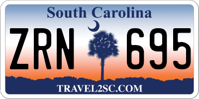 SC license plate ZRN695