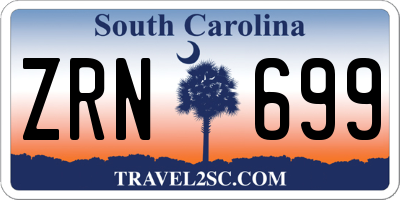 SC license plate ZRN699