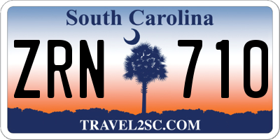 SC license plate ZRN710