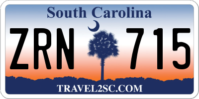 SC license plate ZRN715