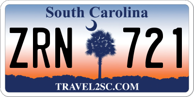 SC license plate ZRN721