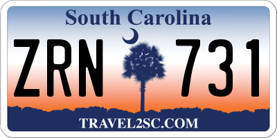 SC license plate ZRN731