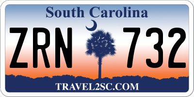 SC license plate ZRN732