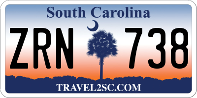 SC license plate ZRN738