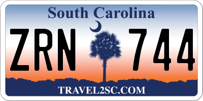 SC license plate ZRN744