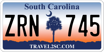 SC license plate ZRN745