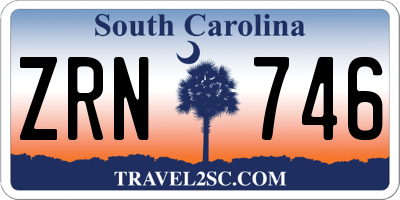 SC license plate ZRN746