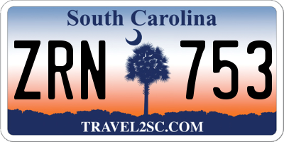 SC license plate ZRN753