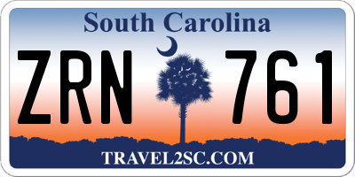 SC license plate ZRN761