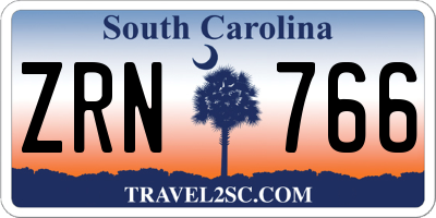 SC license plate ZRN766