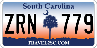 SC license plate ZRN779