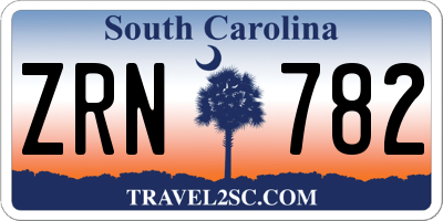 SC license plate ZRN782