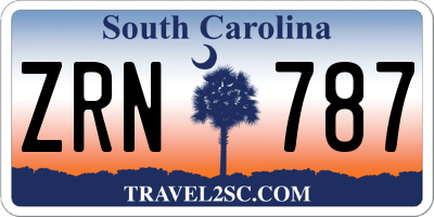 SC license plate ZRN787