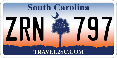 SC license plate ZRN797
