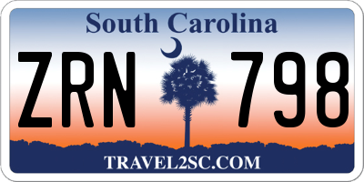 SC license plate ZRN798