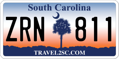 SC license plate ZRN811
