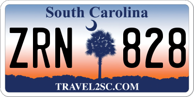SC license plate ZRN828