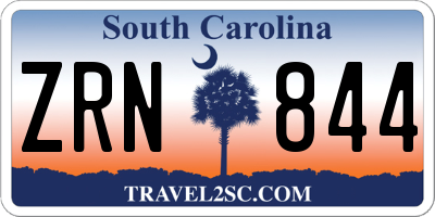 SC license plate ZRN844