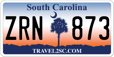 SC license plate ZRN873