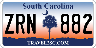 SC license plate ZRN882