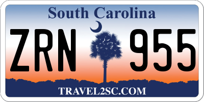 SC license plate ZRN955