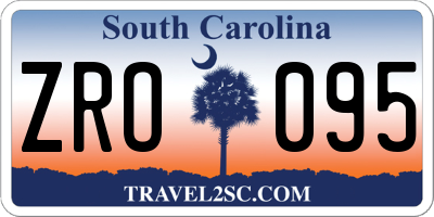 SC license plate ZRO095