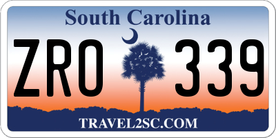 SC license plate ZRO339