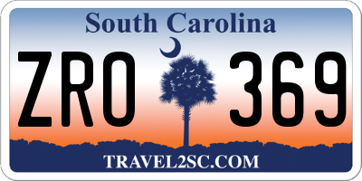 SC license plate ZRO369