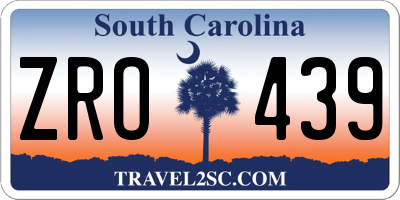 SC license plate ZRO439